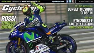 Issue 13: Qatar MotoGP, St. Louis Supercross, Havasu WORCS, KTM 250 SX-F Factory Edition Riding Impression