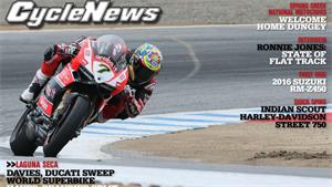 Issue 29: Laguna Seca World Superbike/MotoAmerica, Spring Creek National MX, Ronnie Jones Interview, 2016 Suzuki RM-Z450 First Ride