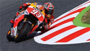 Honda Teammates Make Contact, but Marc Marquez Survives to Win Catalunya