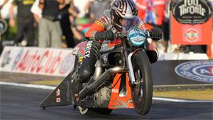 Hines Pads NHRA Pro Stock Motorcycle Points Lead