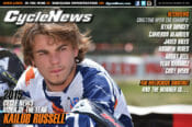 It’s here, our final Cycle News magazine issue of 2015. It’s also known around here simply as “Issue 50!” And it’s a big one. In it, you’ll find a number of interviews with this year’s AMA and major racing champions, including our 2015 Cycle News Rider of the Year, Kailub Russell, who also happens to be the new GNCC, Enduro and Sprint Enduro Champion. We also chat with Ryan Dungey, Cameron Beaubier, Jared Mees and Andrew Hines. In Issue 50, we also have our 2016 450 Motocross Shootout and a Quick Spin on Honda’s CBR600RR. Into dirt track and road racing? We also have coverage of the Superprestigio from Barcelona. And, if you like really awesome photos, you’ll love our giant “Best Of Captured” feature. So check it out, it’s all FREE and just a click away. CLICK HERE
