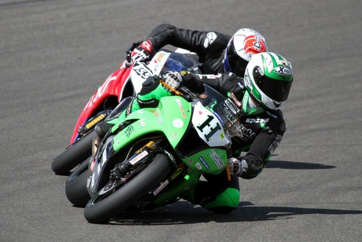 Who will win. Horst Saiger & Sloan Frost are equal on points in F1 Superbike. 1m TerryStevensonFoto 158