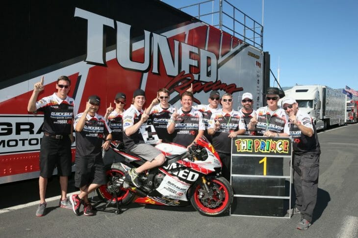 Bryce Prince and his Tuned Racing team clinched the Superstock 600 title on Saturday. Photography by Brian J. Nelson.