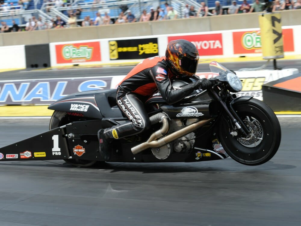 Andrew Hines Wins Chicago NHRA Cycle News