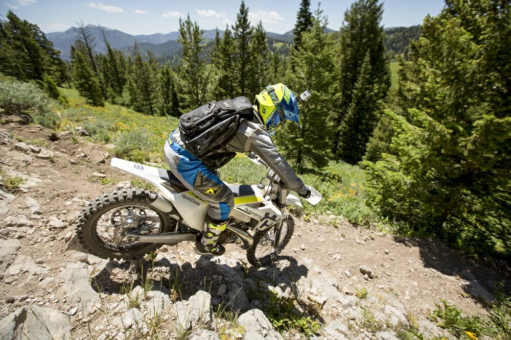 Boothy (aka Adam Booth) enjoying new 2017 Klim gear and the 2017 Husqvarna TX 300 during the Cow Tag ride.