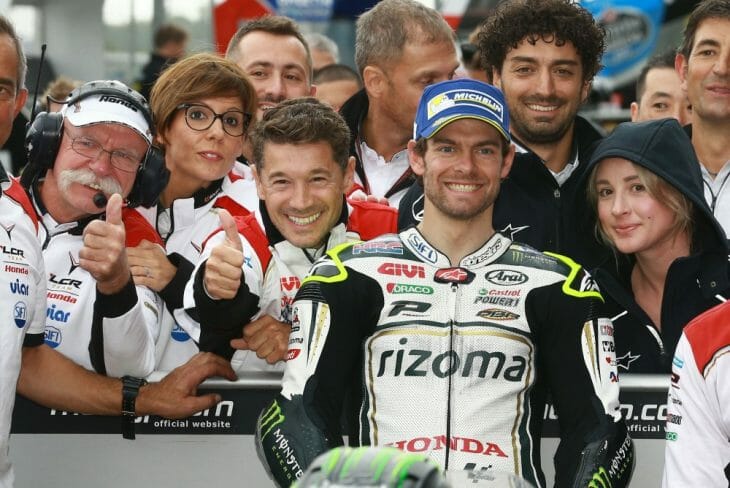 Cal Crutchlow wins pole for 2016 British MotoGP