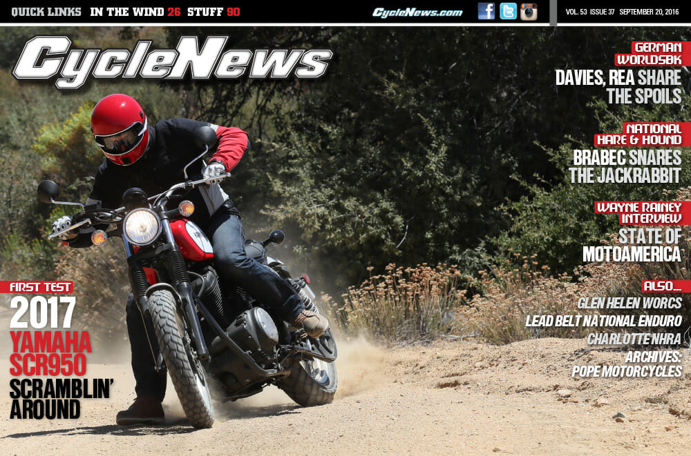 Cycle News Magazine #37: First Test Yamaha SCR950, German WorldSBK, National H&H...