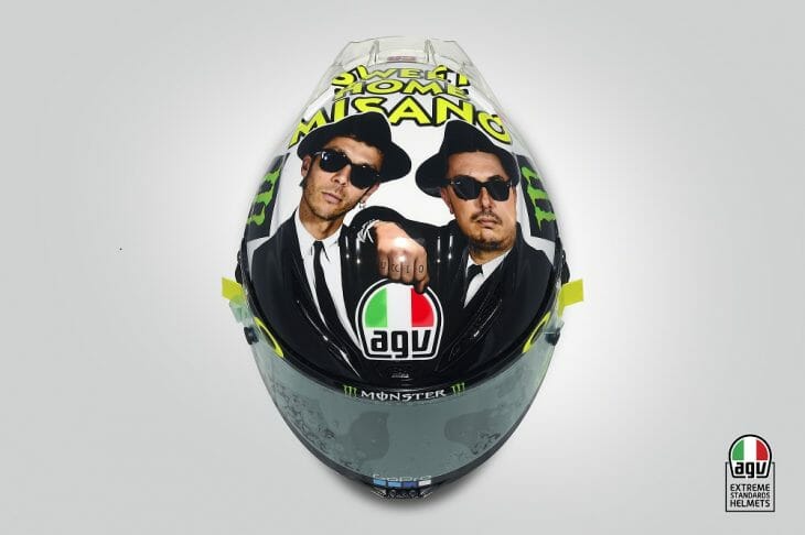 Rossi's Misano AGV Helmet Graphic