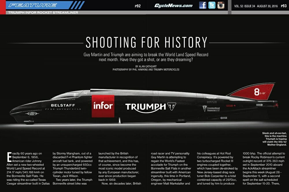Triumph Infor Rocket Streamliner