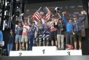 Kailub Russell, Taylor Robert, Nathan Watson on the podium of ISDE 2016