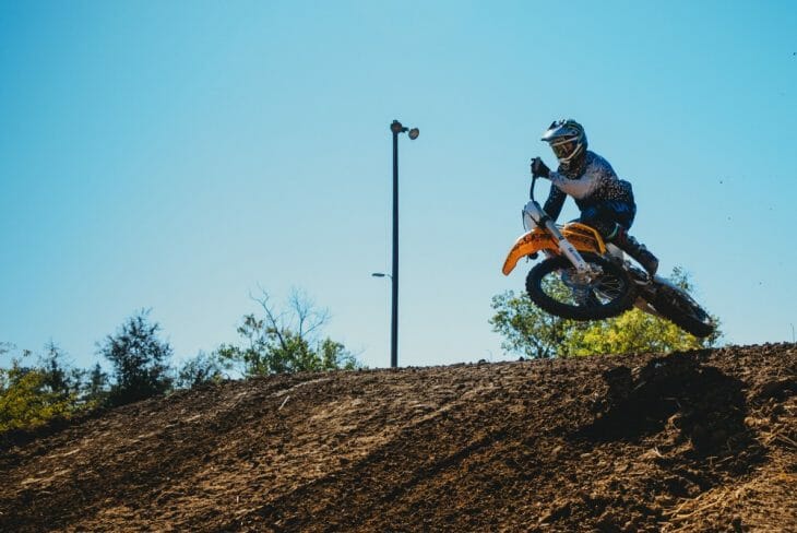 Josh Hill riding the Alta Electric motocross bike