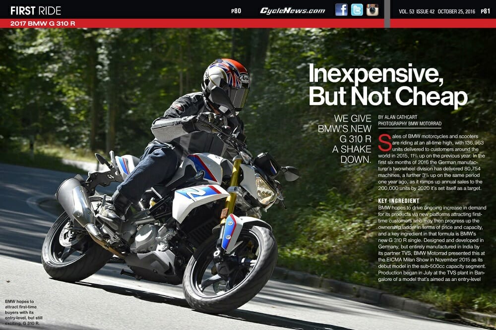 2017 BMW G 310 R