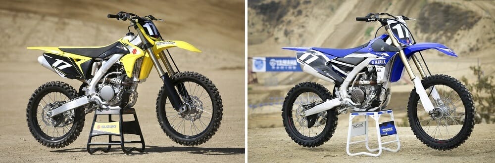 2017 Suzuki RM-Z250 and 2017 Yamaha YZ250F
