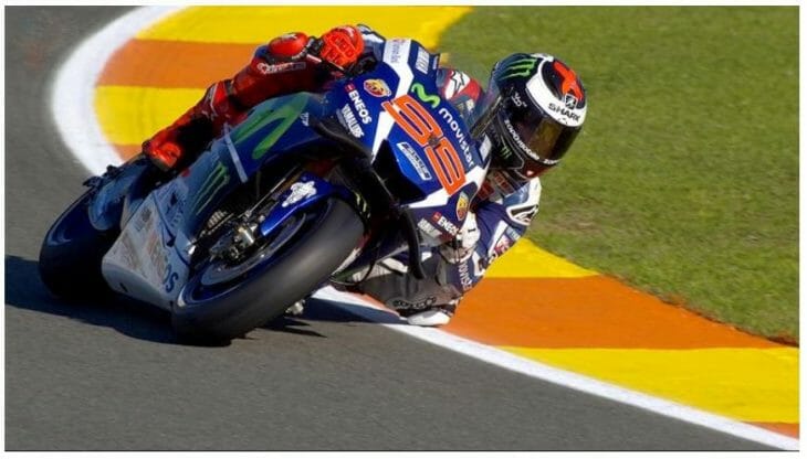 Jorge Lorenzo started off the season-ending MotoGP weekend by turning in a record-setting time at Valencia on Friday. 