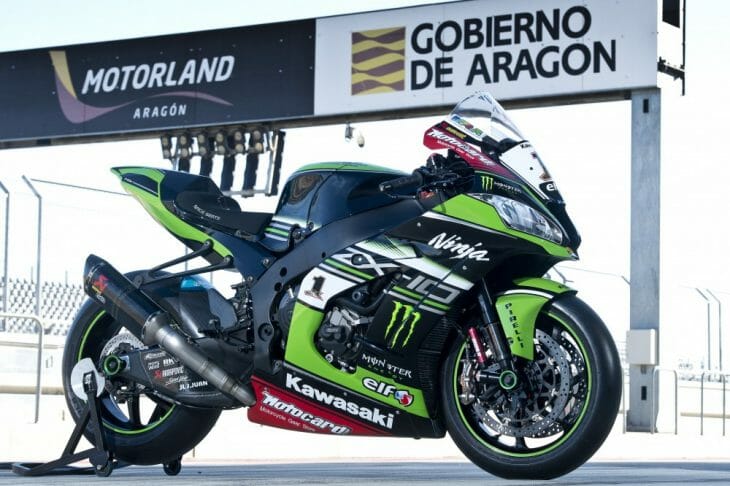 Jonathan Rea's Kawasaki ZX-10R.