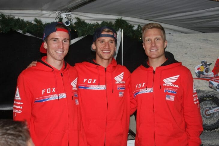 Factory HRC's Cole Seely, Ken Roczen and Andrew Short