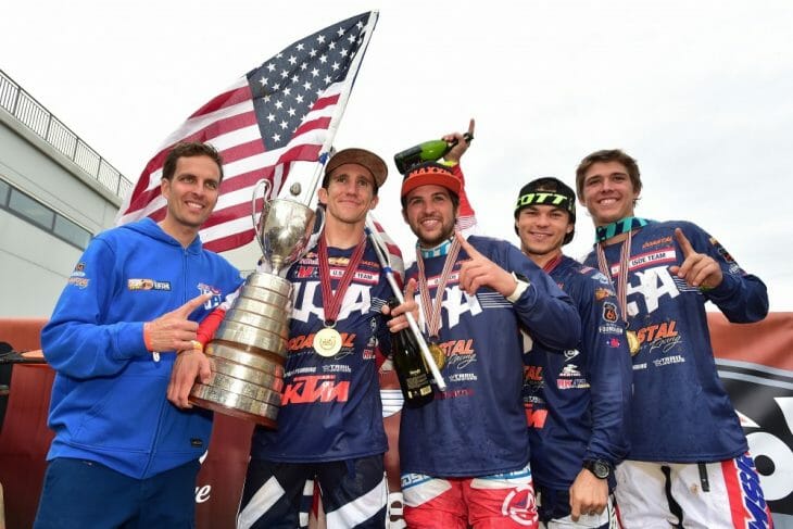 Team USA winning the 2016 ISDE