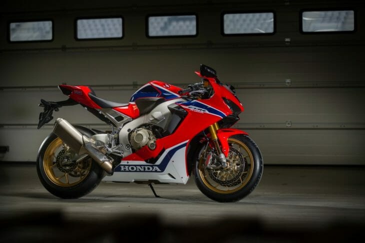 CBR SP in the garage. 