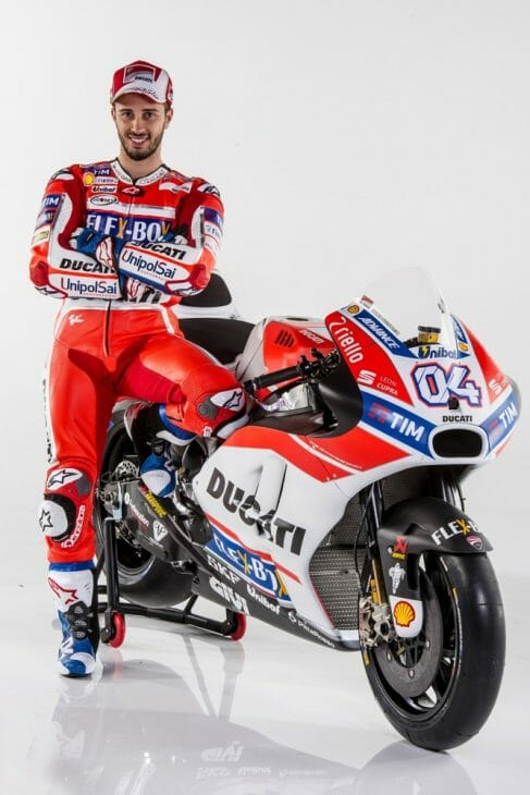 Dovi with bike Ducati MotoGP Team Dovi with bike