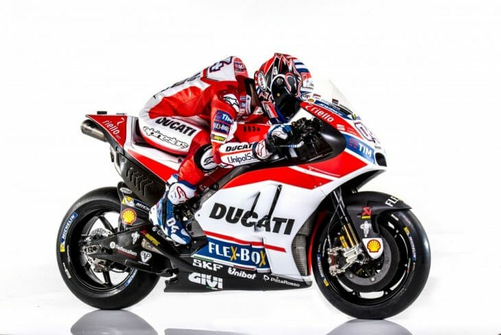 Dovi tucked in Ducati MotoGP Team Dovi tucked in