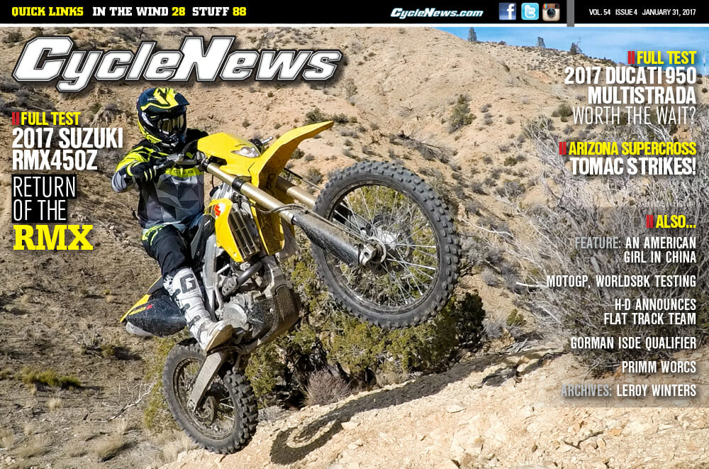 Cycle News Magazine #4: Suzuki RMX450Z Test, Arizona Supercross...