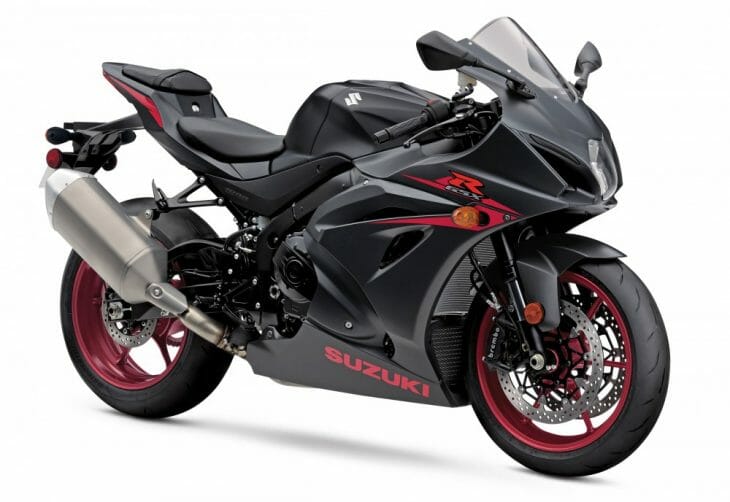 Black and red is another option for the GSX-R.