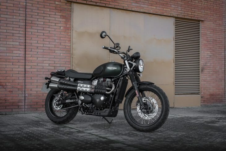 Triumph Street Scrambler at rest