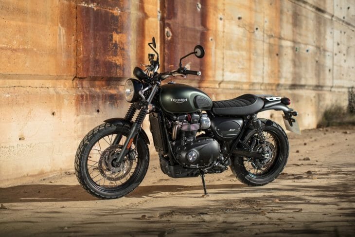 Triumph Street Scrambler at rest Triumph Street Scrambler at rest