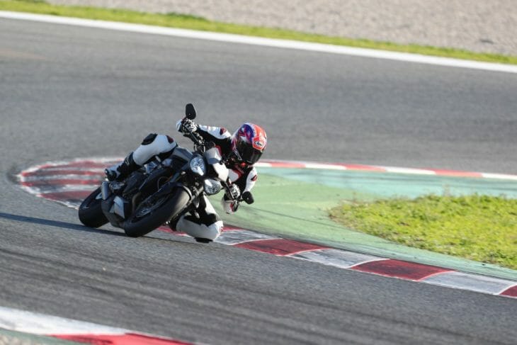 Triumph Street Triple RS tracking shot