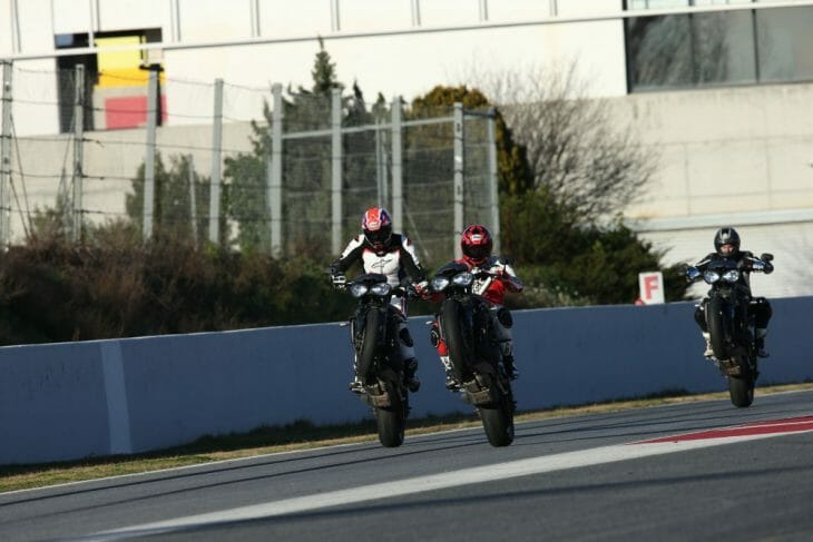 Triumph Street Triple RS wheelies