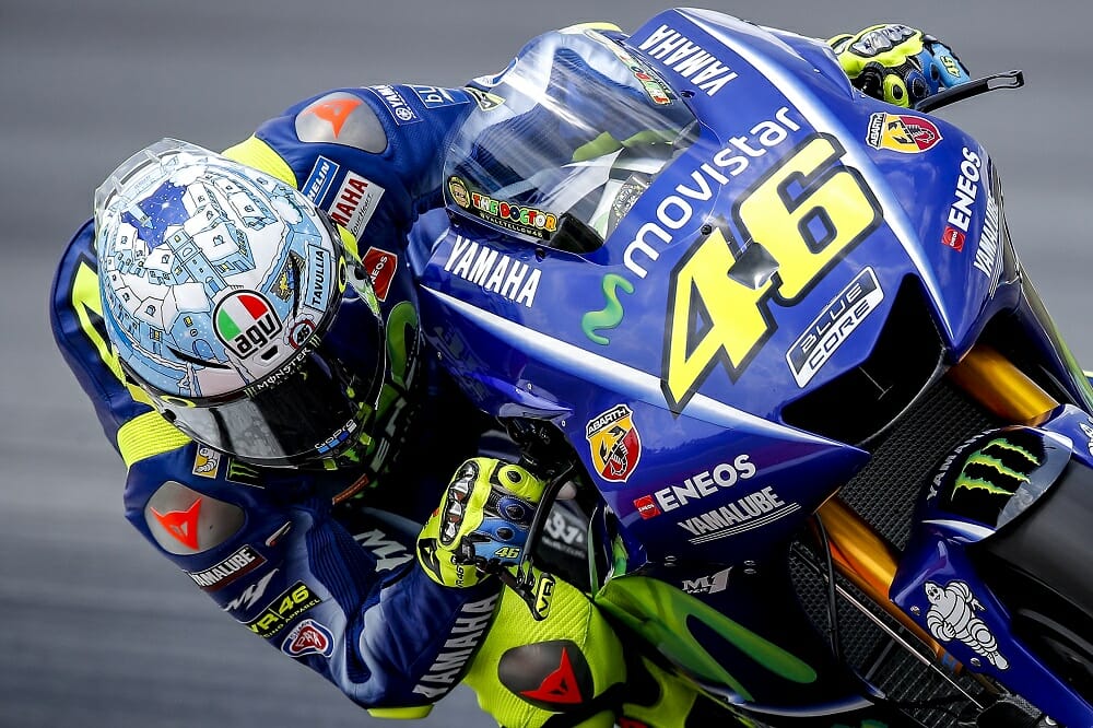 Valentino Opens 2017 Winter Test with a Winter-themed AGV Pista GP 