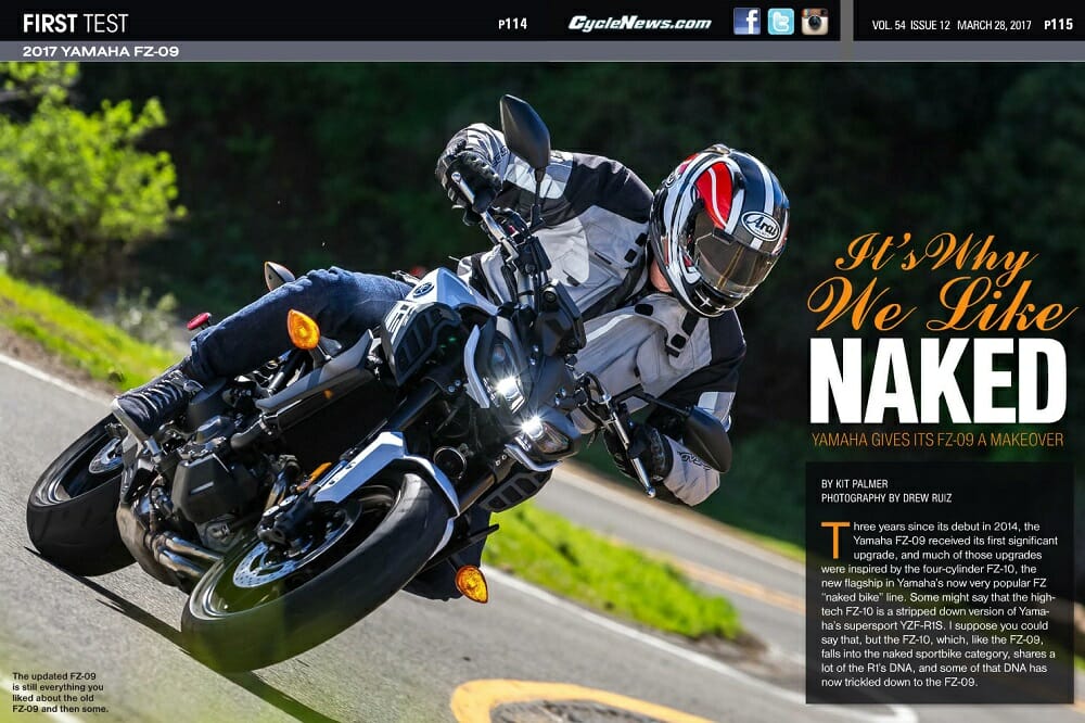 2017 Yamaha FZ-09: FIRST TEST