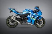 1. 2017 Suzuki GSX-R1000 with Yoshimura Alpha T Street Series stainless slip-on