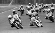 FIM 125cc Grand Prix Road Racing action at Eastern Creek Raceway in 1995.