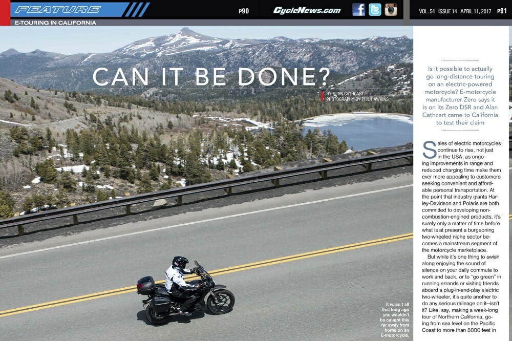 E-Touring In California on the Zero DSR