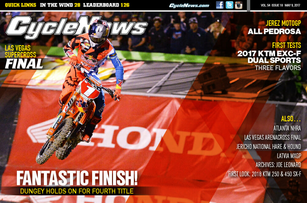 Cycle News Magazine #18: Las Vegas SX Final, Jerez MotoGP, First Ride: 2107 KTM EXC-Fs...
