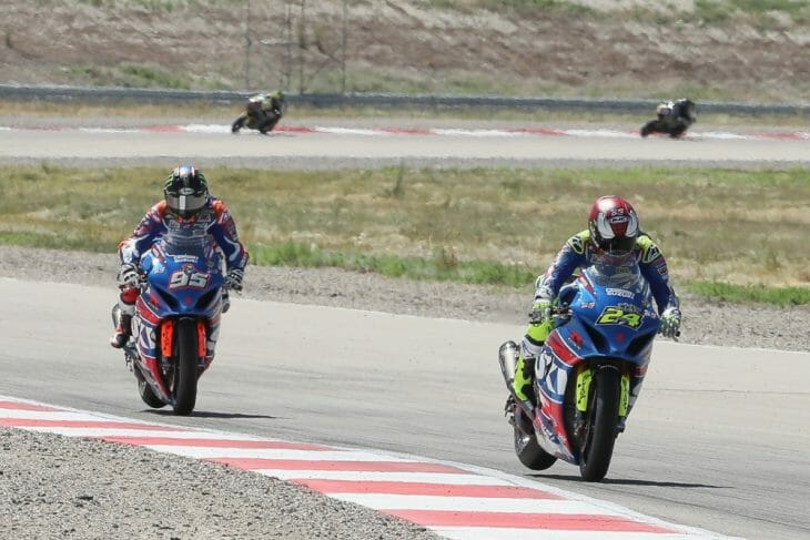 Yoshimura Suzuki's Toni Elias and Roger Hayden went 1-2 in both Utah MotoAmerica races.