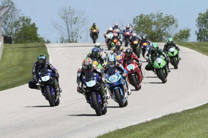 JD Beach (#95) set a quick pace in the Supersport class 