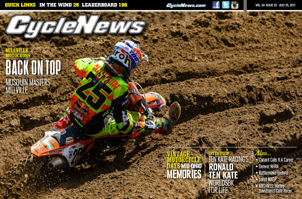 Cycle News Magazine #29: Millville MX, Mid-Ohio Vintage Days, Ten Kate Interview...