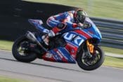 At Pittsburgh International Race Complex Sunday, Yoshimura Suzuki's Roger Hayden scored his second MotoAmerica Superbike victory of the season and regained second in the series standings. (Photo by Brian J. Nelson)