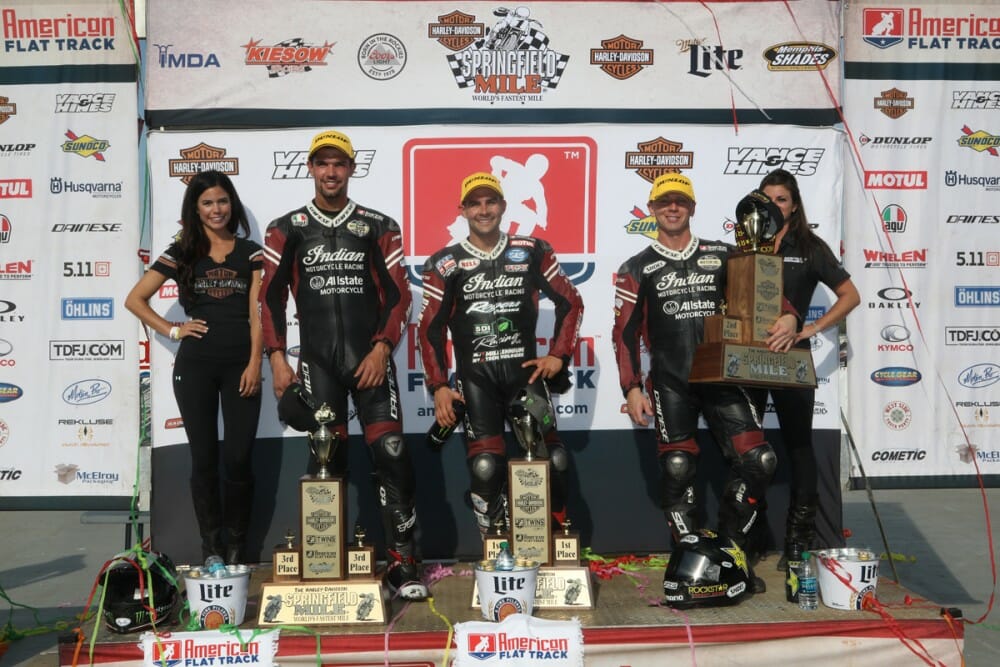 Indian Motorcycle Racing Secures 6th Podium Sweep at Springfield