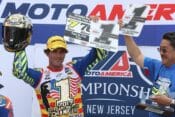 Toni Elias clinched the 2017 MotoAmerica Superbike title with a win in race 1 at New Jersey Motorsports Park