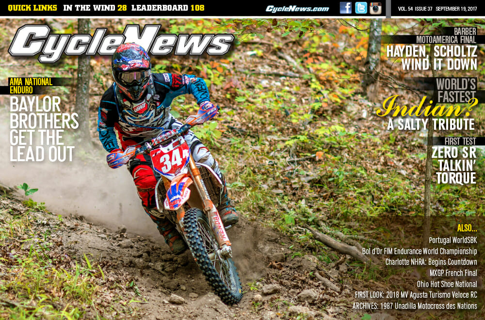 Cycle News Magazine #37: Lead Belt National Enduro, Barber MotoAmerica, Zero SR Test...