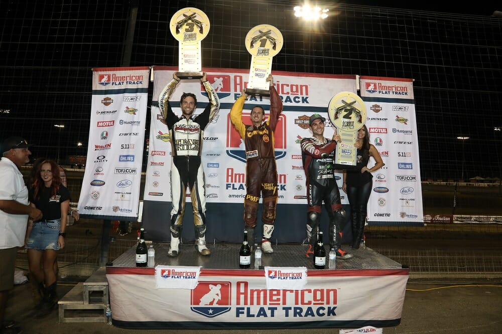Johnny Lewis and Indian Scout FTR750 at Lone Star Half Mile