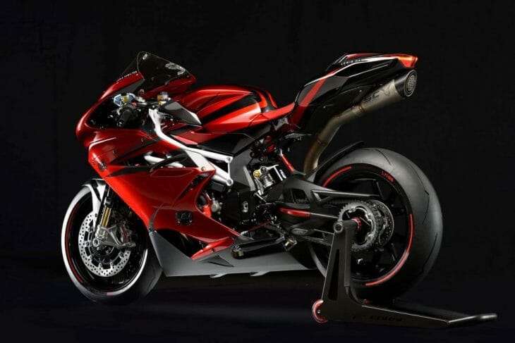 Lewis Hamilton MV Agusta F4 LH44 rear Lewis Hamilton MV Agusta F4 LH44