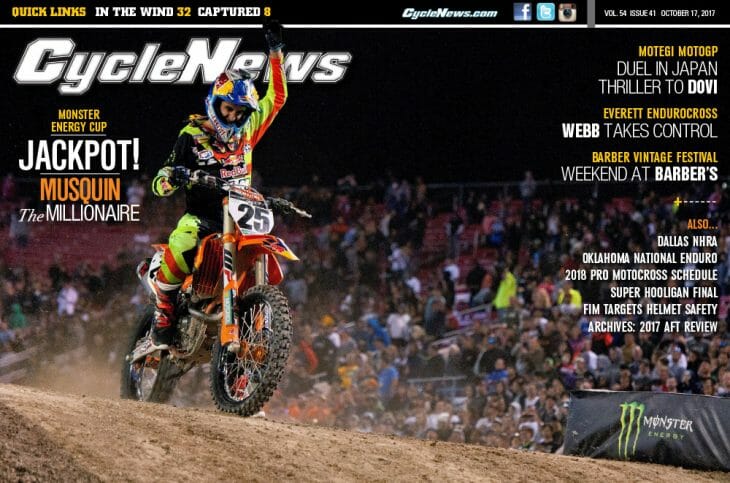 Cycle News Magazine #41: Monster Energy Cup, Japan MotoGP, Barber Vintage Classic...