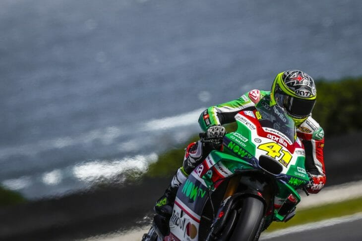 Aleix Espargara topped the MotoGP charts Friday at Phillip Island. 