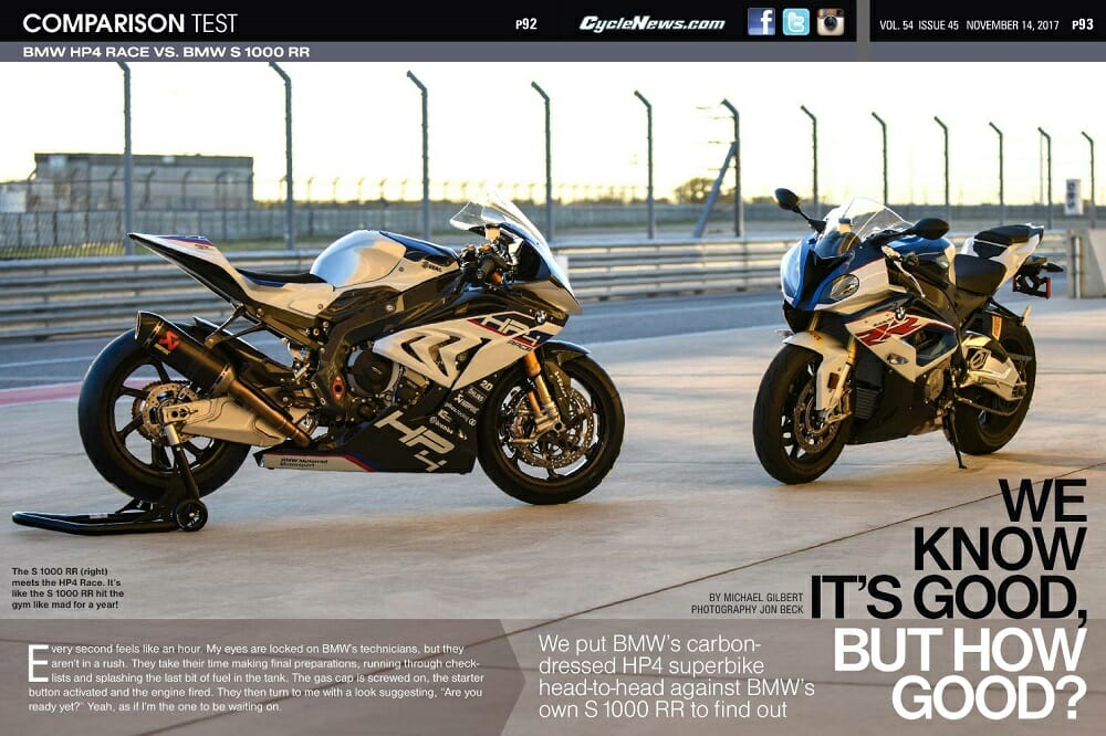 BMW HP4 Race vs. BMW S 1000 RR