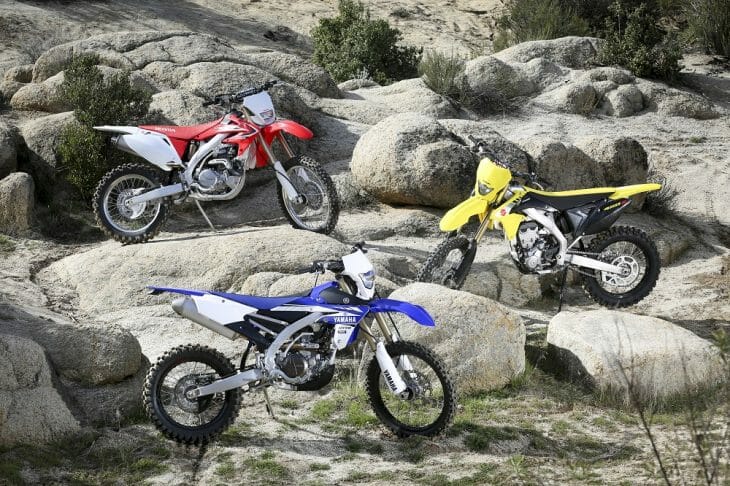 2017 Yamaha WR450 2017 Honda CRF450X 2017 Suzuki RM-Z450