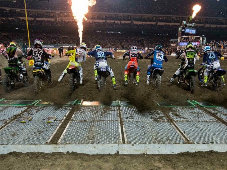 Anaheim 1 250 West Supercross start